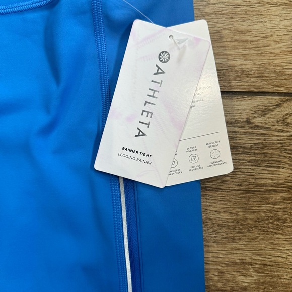 Athleta Rainer Tight Leggings Size 2X Blue Reflective Pants NWT! - Picture 7 of 16